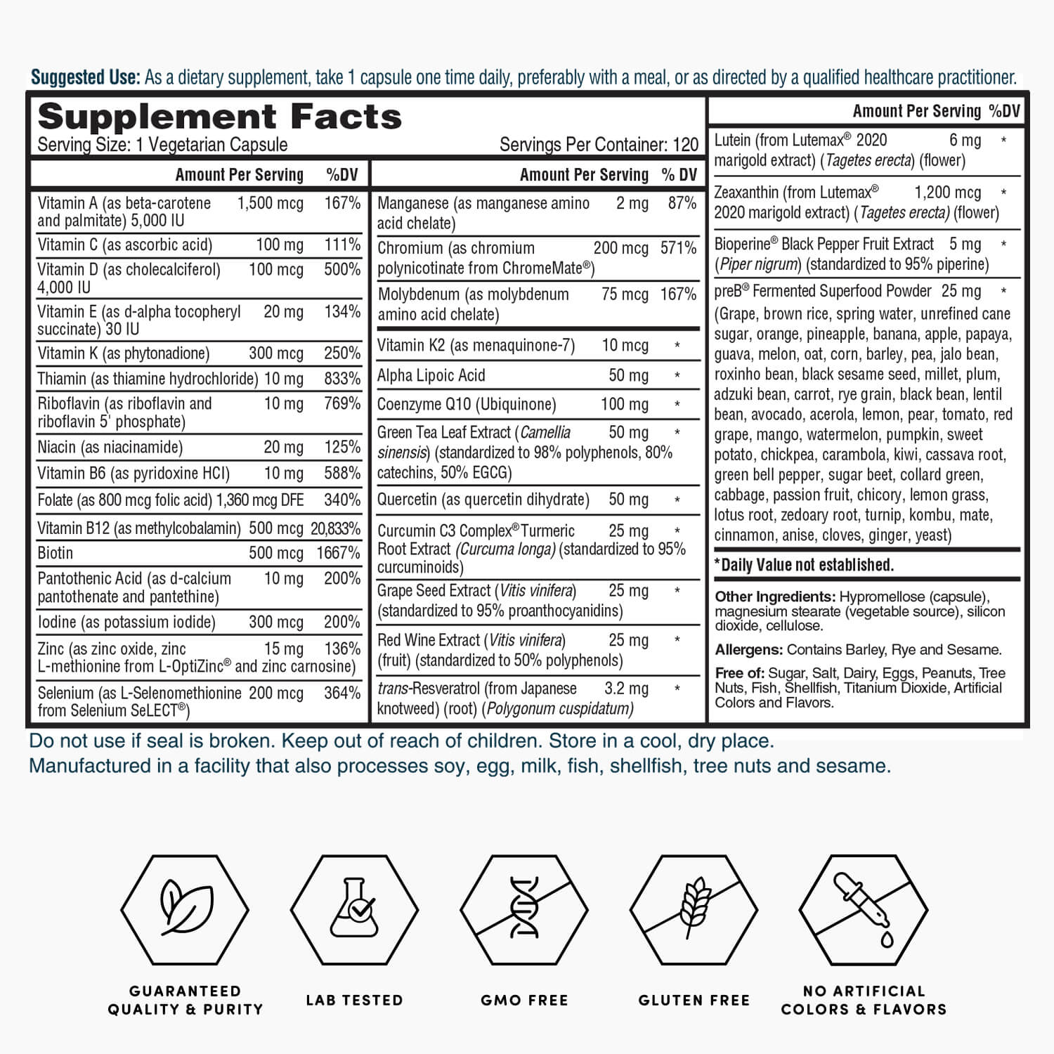 Nature's Lab Gold One Daily Multivitamin